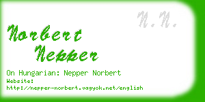 norbert nepper business card
